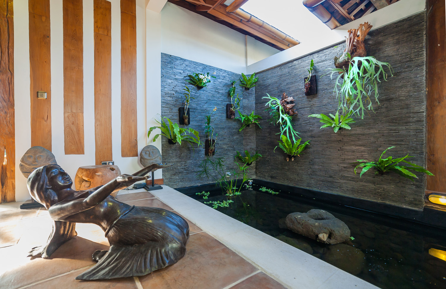 fish pond in living room